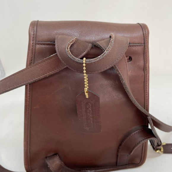 COACH Vintage Day Pack Bag Backpack Mahogany Brown 9960 Flap Turn Lock Purse
